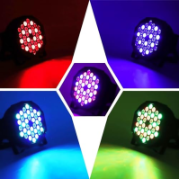 UKing 4ks 36 LED par reflektorů s taškou, RGB jevištní světlo párty světlo s dálkovým ovládáním, disko světlo reflektor osvětlen